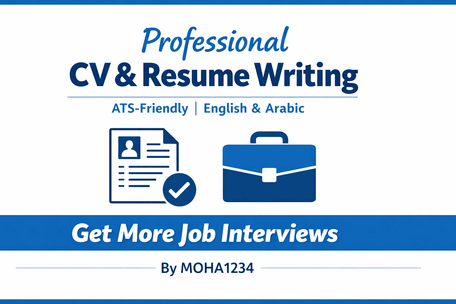 428467I will write a professional ATS-friendly CV or Resume in English or Arabic