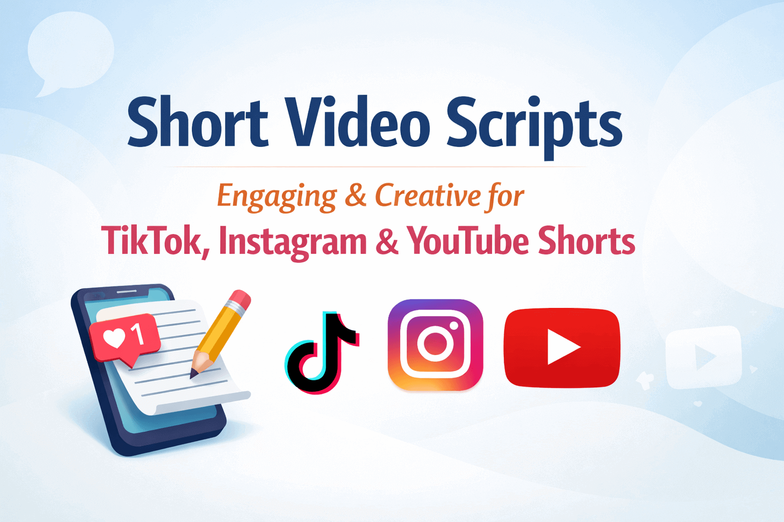 437658I will write engaging short video scripts for TikTok, Instagram & YouTube Shorts