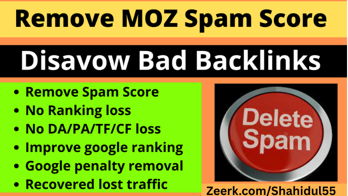 450330I will identify and disavow bad backlinks to remove spam score and boost SEO ranking