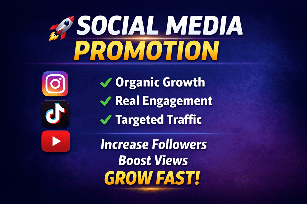 459705I will promote your Instagram, TikTok,  YouTube for real organic growth