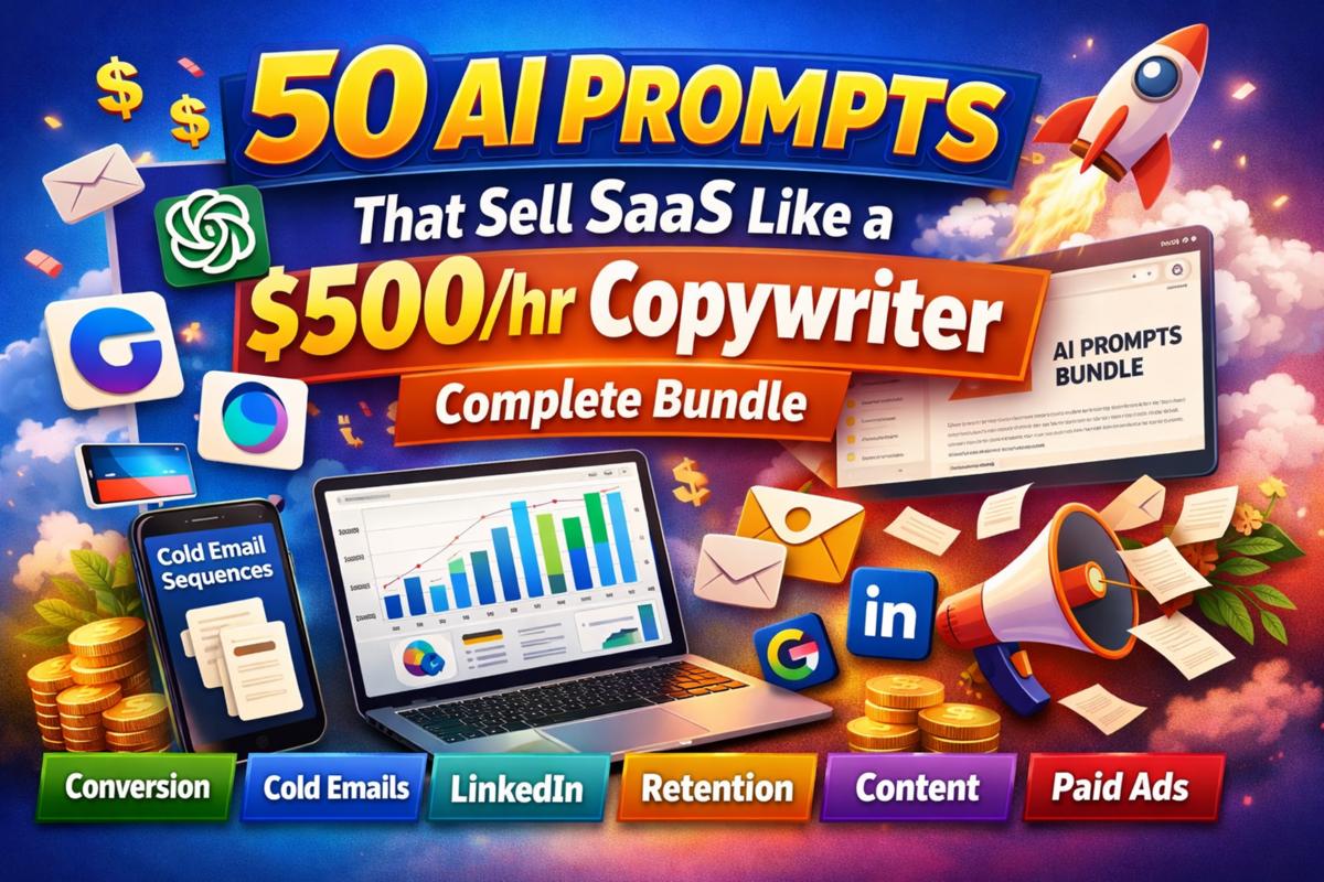 469107AI Prompts That Sell SaaS Like a $500/hr Copywriter – Complete Bundle