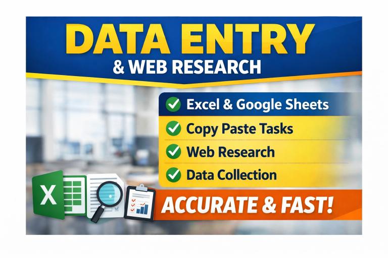 470987I will do accurate data entry, web research, copy paste and Excel tasks