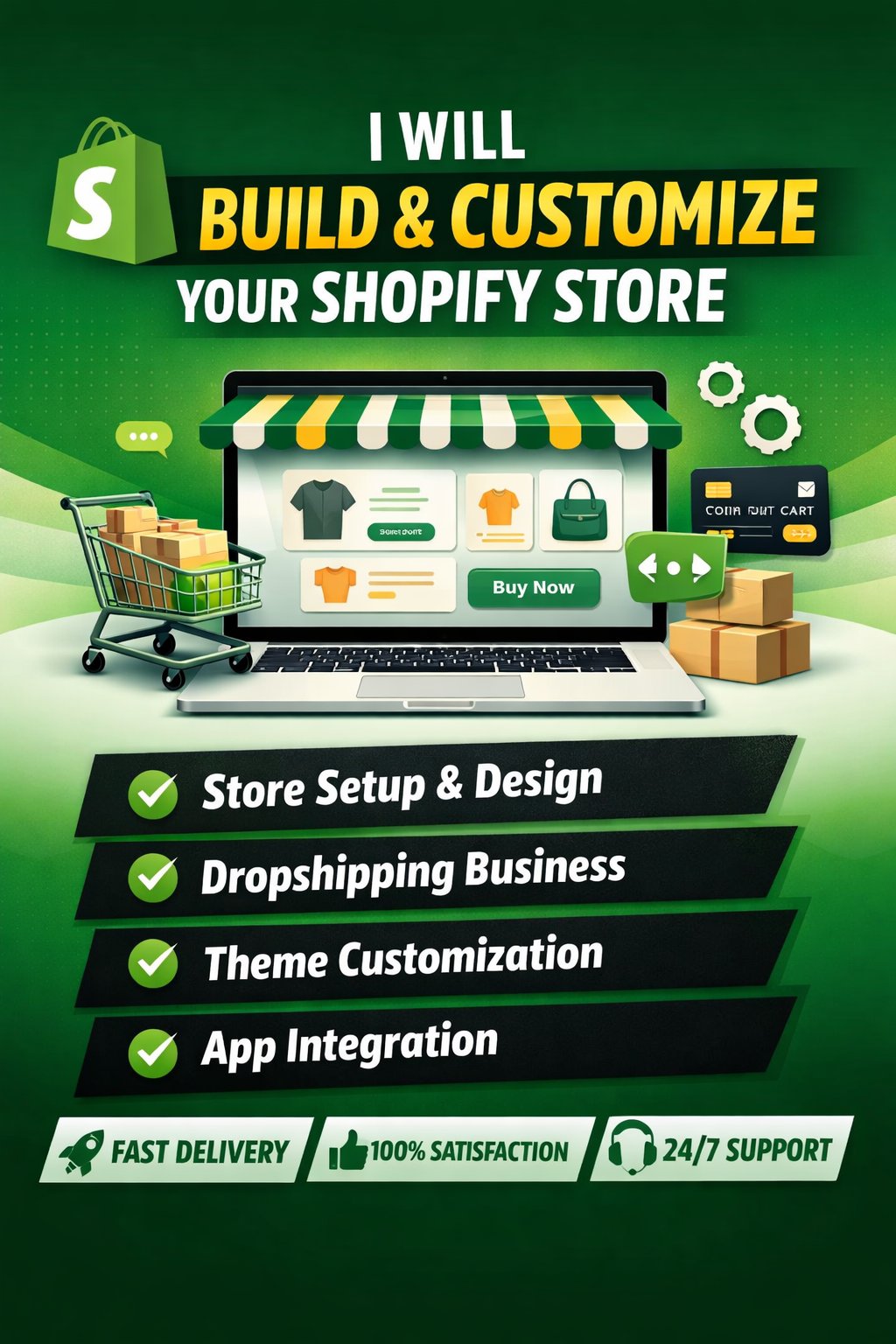 472011I will create a professional Shopify store for your business
