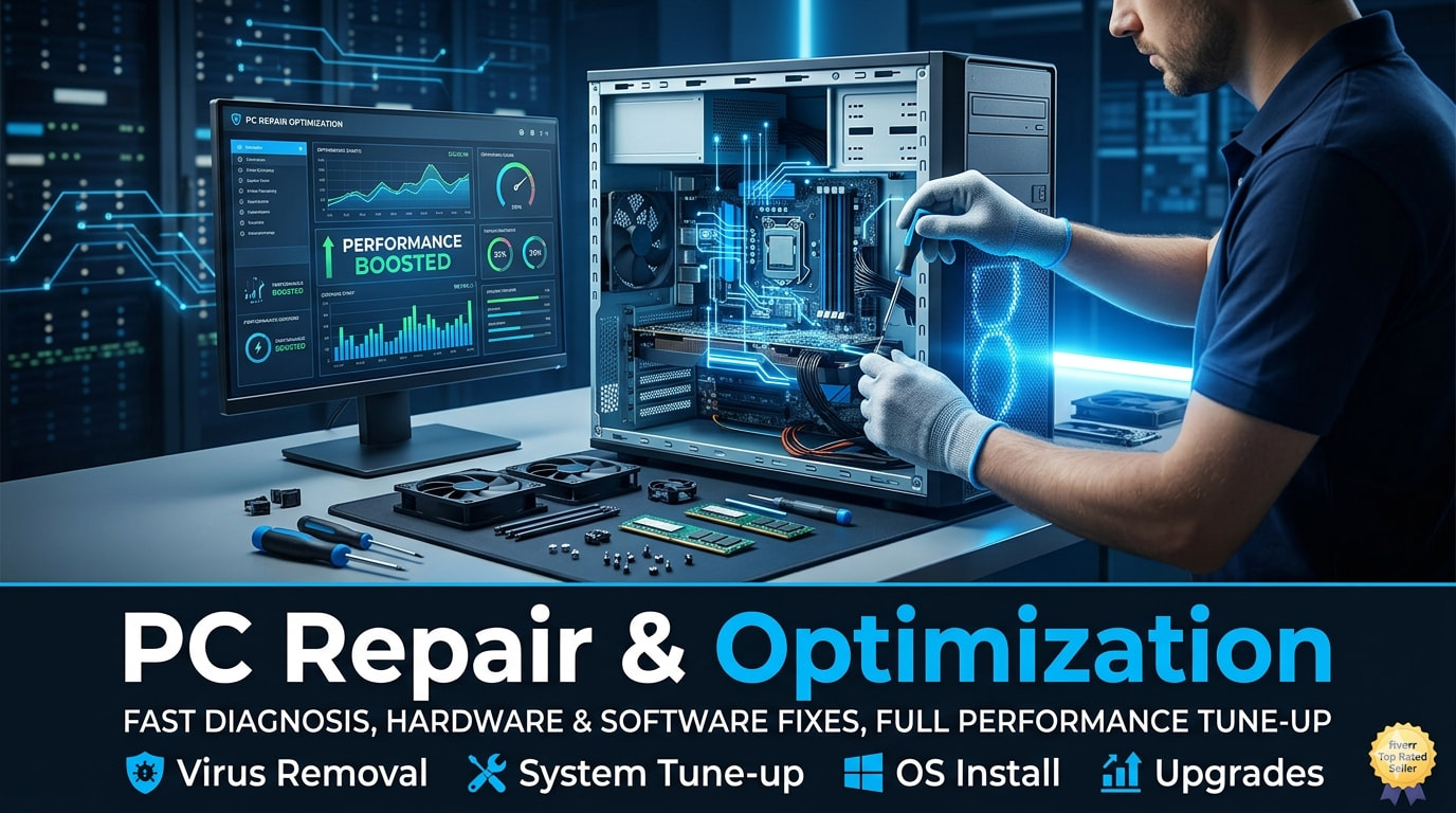 478925I Will Optimize Your PC and Fix Windows Problems Remotely