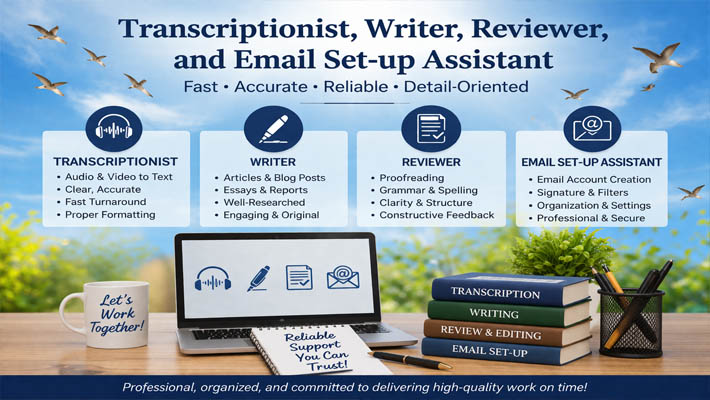 475995I am a Transcriber for English users
I can help you with Gmail
Google reviews/Trustpilot reviews