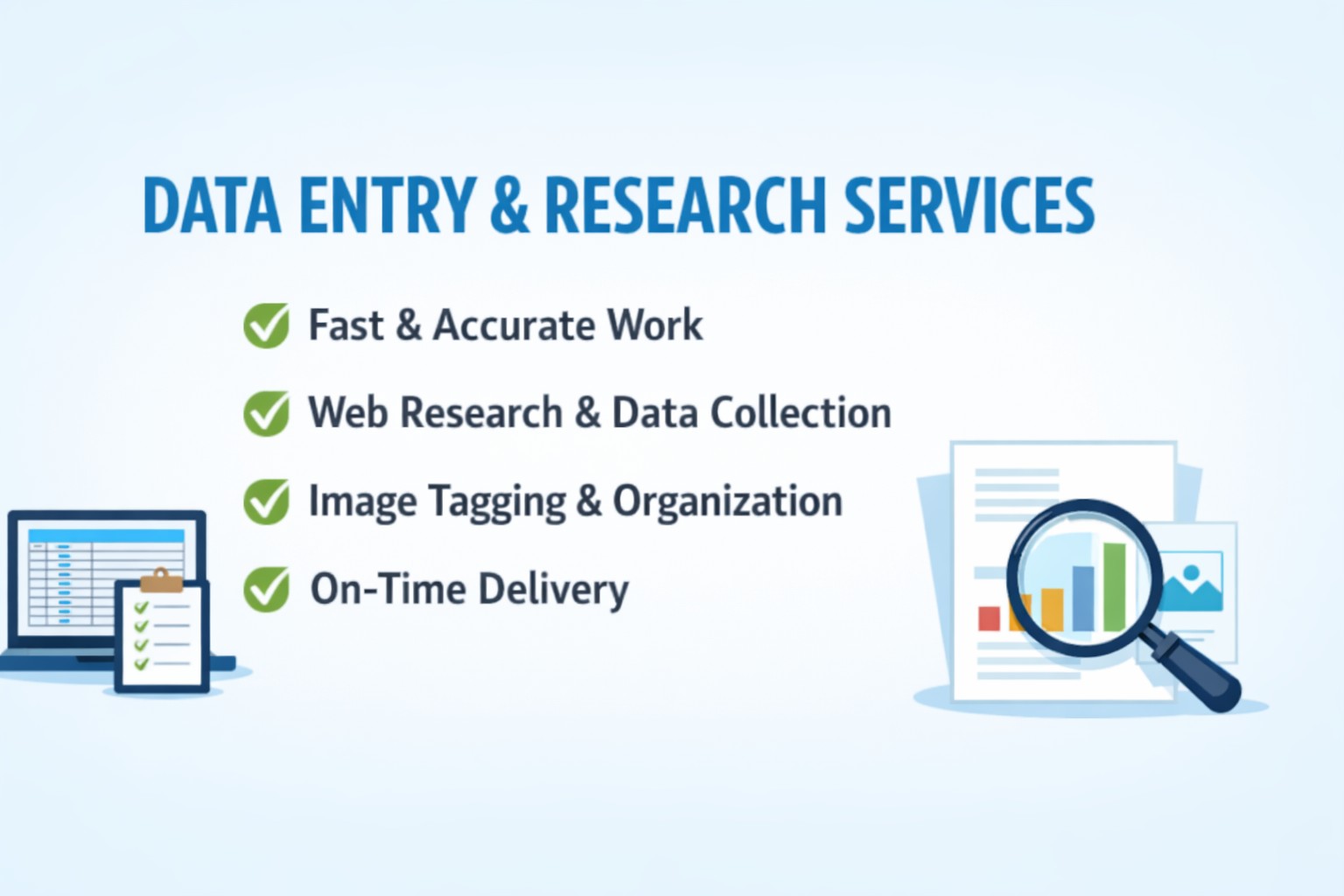 476955•Data Entry
•Web Research 
•Basic Image Tagging Services