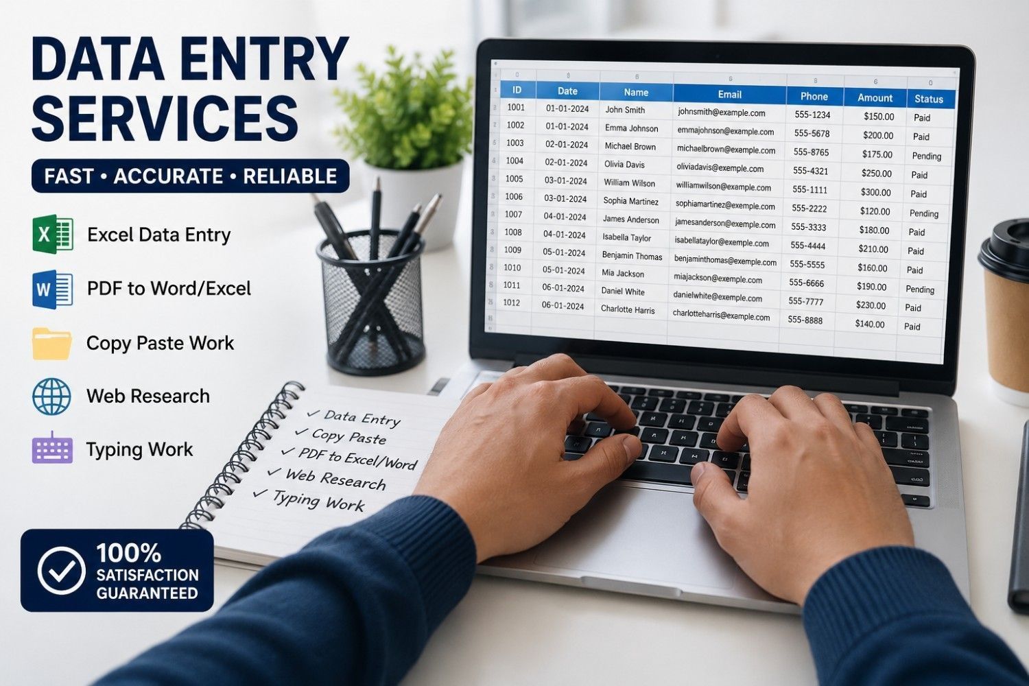 491300“I will do fast and accurate data entry work”