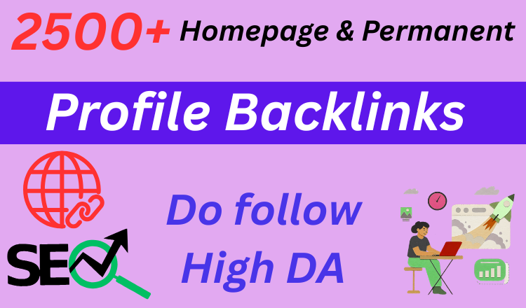 492439Powerful SEO 7000+ High Quality Homepage Do Follow Profile Backlinks High DA PA