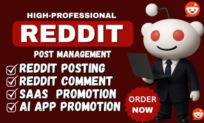 497048I will market your business website ai crypto app store product via reddit seo post