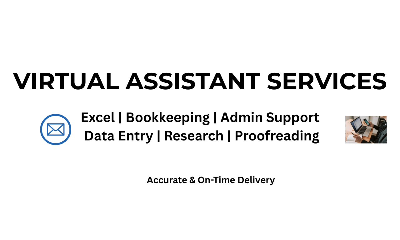494425Reliable Virtual Assistant — Data Entry, Research, Email & Bookkeeping Support