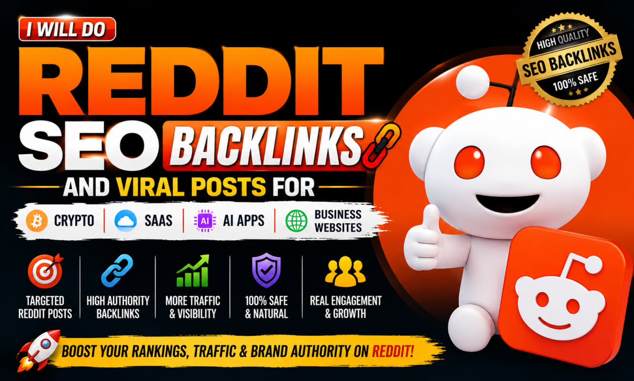 495487I will do Reddit SEO backlinks and viral posts for crypto, SaaS, AI apps business websites
