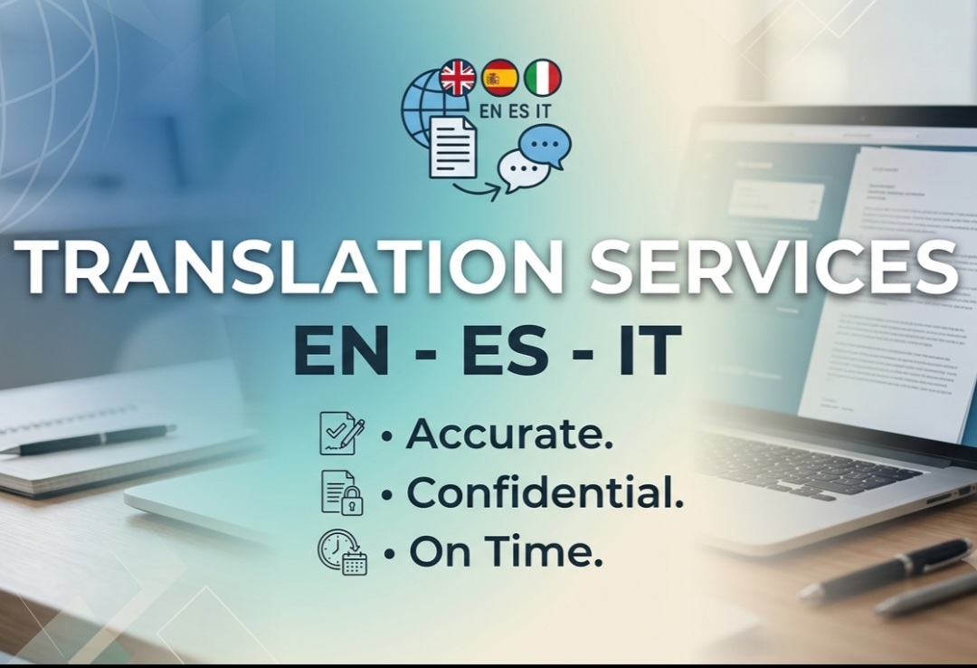 505286English-Spanish-Italian Translation | Transcription & Proofreading