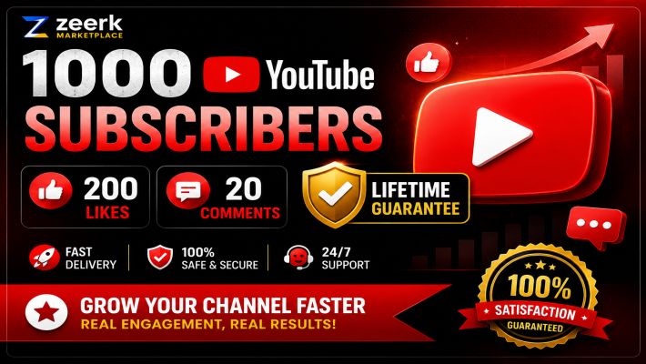505326I Will Deliver 1000 YouTube Subscribers + 200 Likes + 20 Comments | Lifetime Guarantee