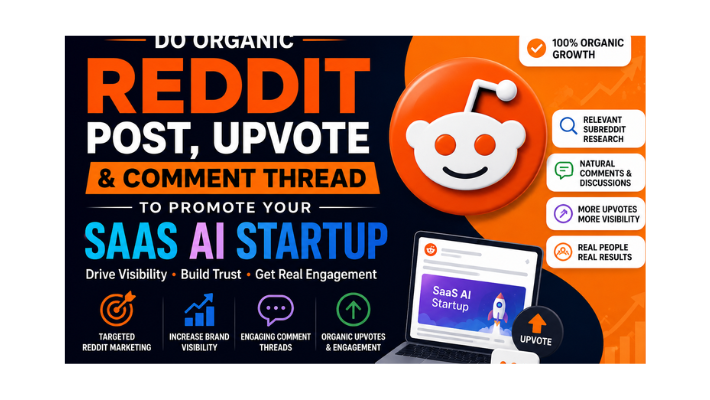 501484I Will Promote Your Website, Business, Startup, SaaS, or AI Tool Through Reddit Marketing