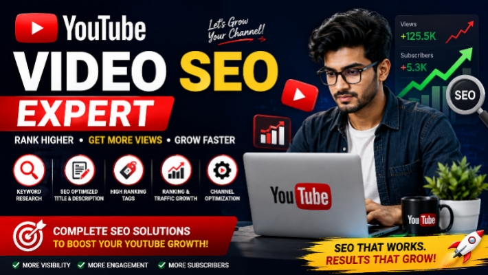 516339I Will Do Professional YouTube Video SEO, Ranking and Channel Optimization