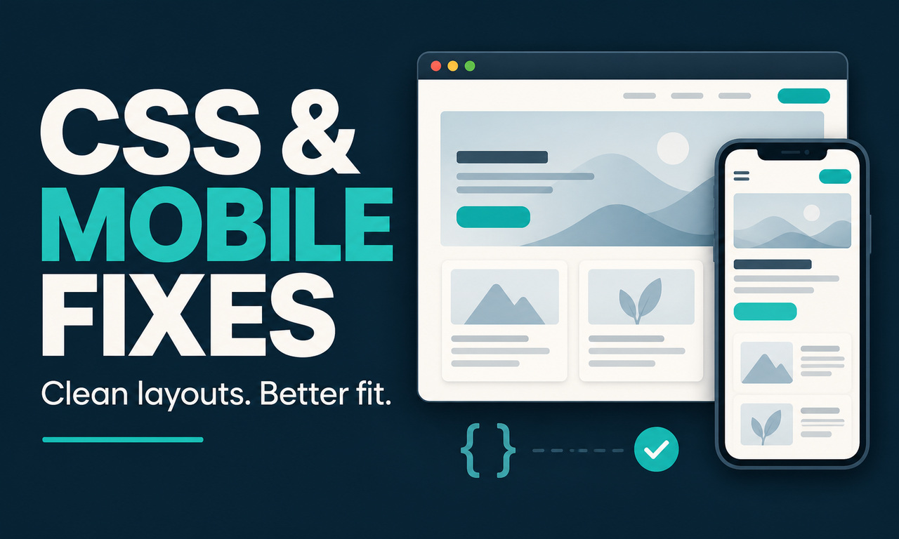 518443I will fix CSS layout bugs and mobile responsive issues