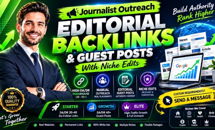519181I will build journalist outreach editorial backlinks and guest posts with niche edits