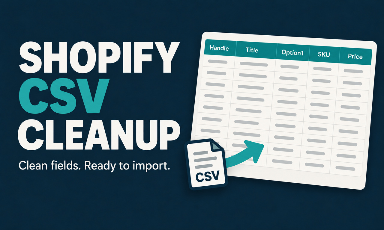 518447I will clean and format your Shopify product CSV for import