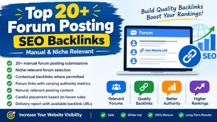 522171Top 20+ Forum Posting SEO Backlinks | Manual & Niche Relevant